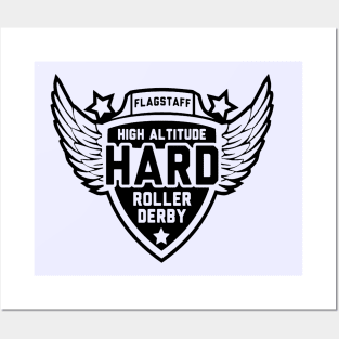 High Altitude Roller Derby Black Logo Posters and Art